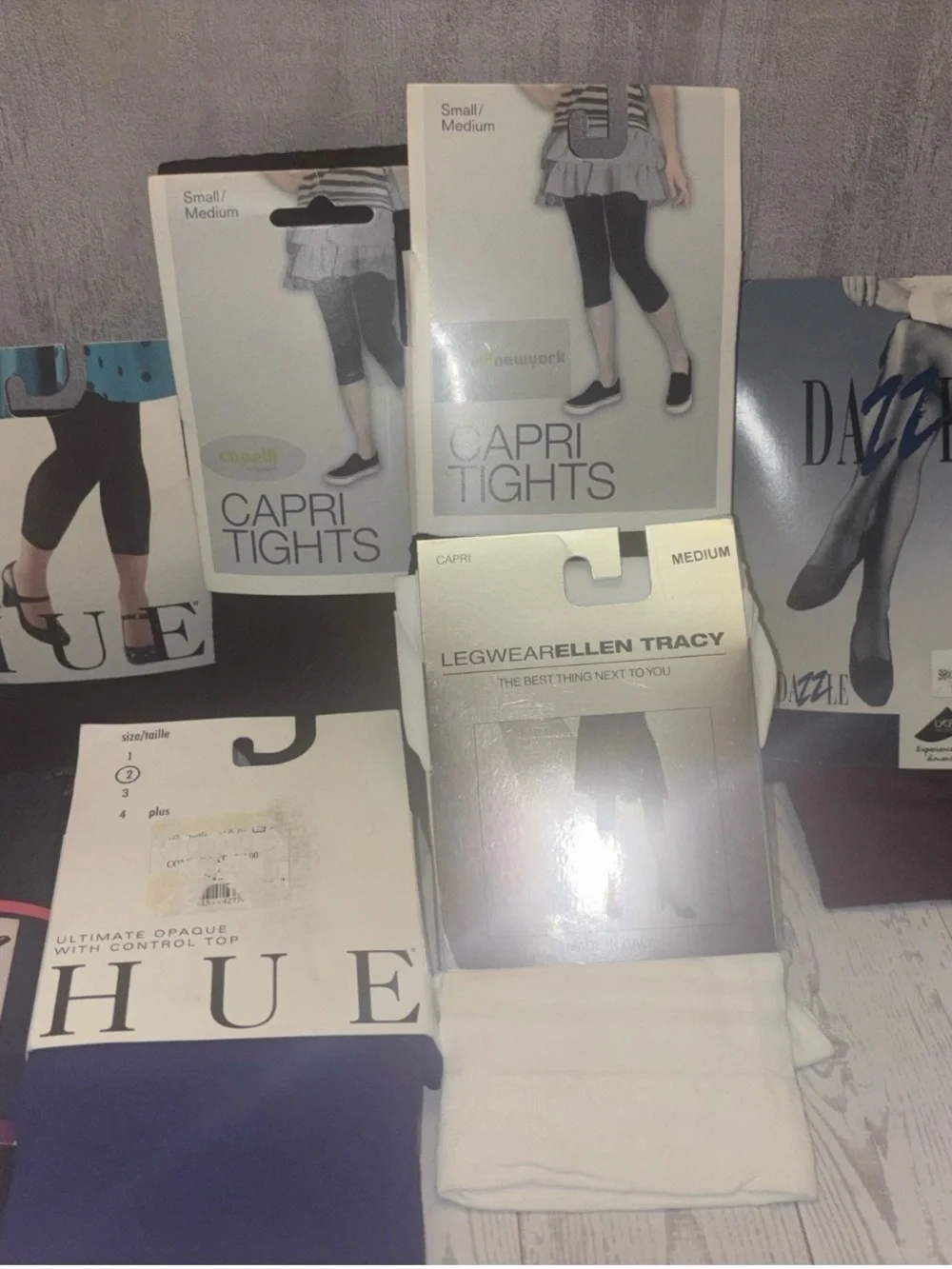 Huge Lot of 10 Women’s TIGHTS Size S & M, some vintage, diff styles & colors NEW